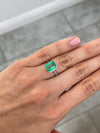 3.22ct Muzo Colombian Emerald Crystal Clear Yellowish Green Spready Cut 10.4x8.4mm Earth Mined Loose Gemstone