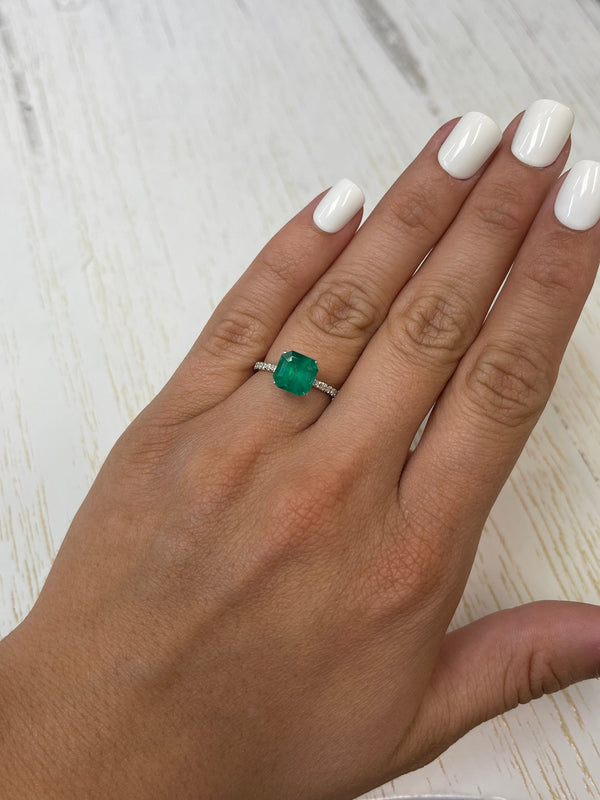 2.55 Carat Forest Muzo Green Natural Loose Colombian Emerald- Asscher Cut