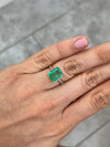 3.30ct Muzo Colombian Emerald Crystal Clear Yellowish Green Spready Cut 10.4x8.4mm Earth Mined Loose Gemstone
