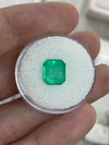 4.02 Carat Earth Mined Colombian Emerald 9x8mm Medium Yellowish Green Loose Natural Gemstone
