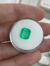 4.02 Carat Earth Mined Colombian Emerald 9x8mm Medium Yellowish Green Loose Natural Gemstone