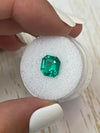 2.57 Carat GIA Vivid Bluish Green Natural Loose Colombian Emerald- Asscher Cut