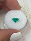2.57 Carat GIA Vivid Bluish Green Natural Loose Colombian Emerald- Asscher Cut
