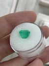 4.02 Carat Earth Mined Colombian Emerald 9x8mm Medium Yellowish Green Loose Natural Gemstone