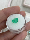 4.02 Carat Earth Mined Colombian Emerald 9x8mm Medium Yellowish Green Loose Natural Gemstone