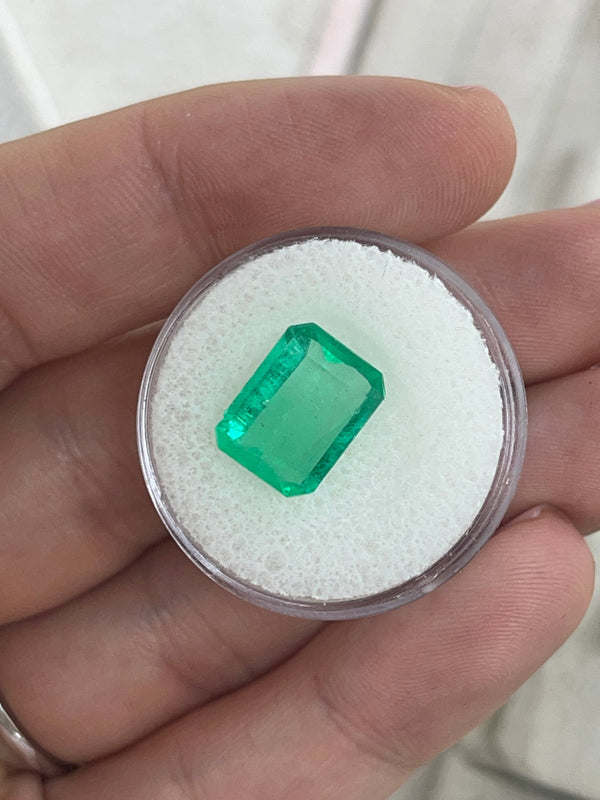 4.12 Carat 12x9 Portrait Cut Natural Loose Colombian Emerald-Emerald Cut