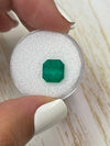 3.33 Carat 9x8.5 Vivid Muzo Colombian Emerald-Asscher Cut with Clipped Corners