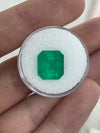 5.94 Carat 12x11 Deep Green Natural Loose Colombian Emerald- Emerald Cut