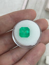 6.19 Carat 10x10 Medium Neon Yellowish Loose Colombian Emerald-Asscher Cut