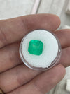 6.19 Carat 10x10 Medium Neon Yellowish Loose Colombian Emerald-Asscher Cut