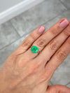6.19 Carat 10x10 Medium Neon Yellowish Loose Colombian Emerald-Asscher Cut