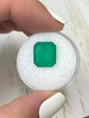 4.56 Carat 11.5x10.5 Natural Loose Colombian Emerald- Emerald Cut