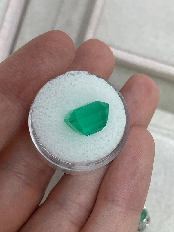 8.98 Carat 13x11 Vivid Loose Colombian Emerald-Emerald Cut