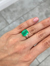8.98 Carat 13x11 Vivid Loose Colombian Emerald-Emerald Cut