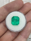 6.99 Carat 12x11 Spring Green Natural Loose Colombian Emerald-Emerald Cut
