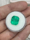 6.99 Carat 12x11 Spring Green Natural Loose Colombian Emerald-Emerald Cut