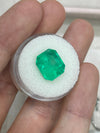 6.99 Carat 12x11 Spring Green Natural Loose Colombian Emerald-Emerald Cut