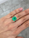 6.99 Carat 12x11 Spring Green Natural Loose Colombian Emerald-Emerald Cut