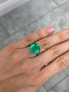 10.97 Carat 14.5x13 Muzo Deep Jungle Natural Loose Colombian Emerald-Emerald Cut