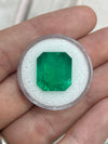 13.04 Carat Large 15x14 AAA+ Loose Colombian Emerald- Emerald Cut