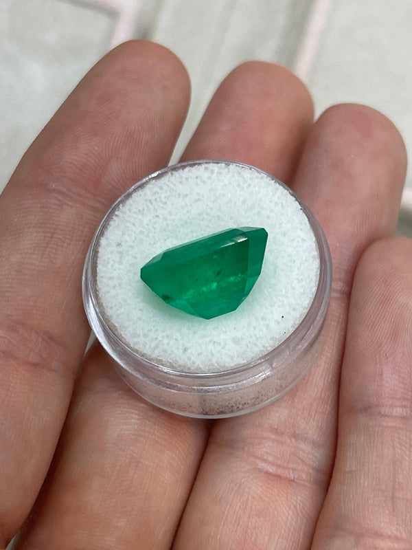 13.04 Carat Large 15x14 AAA+ Loose Colombian Emerald- Emerald Cut