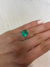6.69 Carat 11.5x11.5 Vivid Muzo Green Natural Loose Colombian Emerald-Asscher Cut
