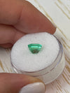 1.66 Carat VS Glowing Light Green Emerald Cut Natural Unset Colombian Emerald