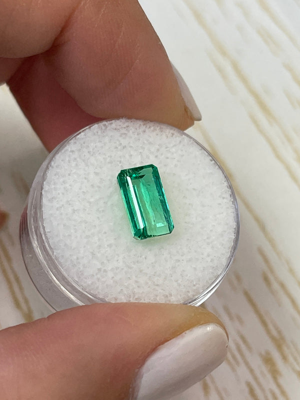 2.38 Carat 10x6 Slender Muzo Green Loose Colombian Emerald-Emerald Cut