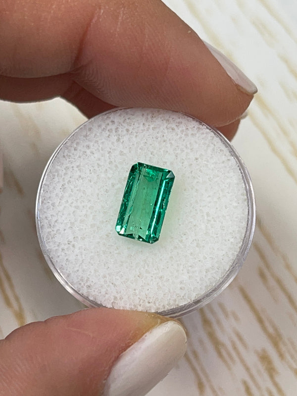 2.38 Carat 10x6 Slender Muzo Green Loose Colombian Emerald-Emerald Cut