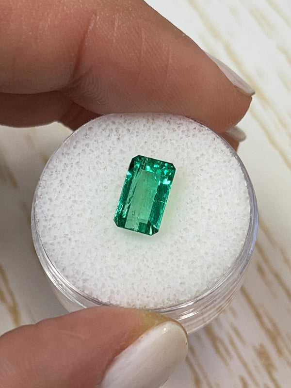 2.38 Carat 10x6 Slender Muzo Green Loose Colombian Emerald-Emerald Cut