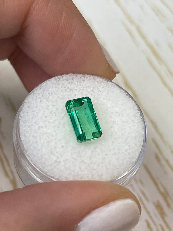 2.38 Carat 10x6 Slender Muzo Green Loose Colombian Emerald-Emerald Cut