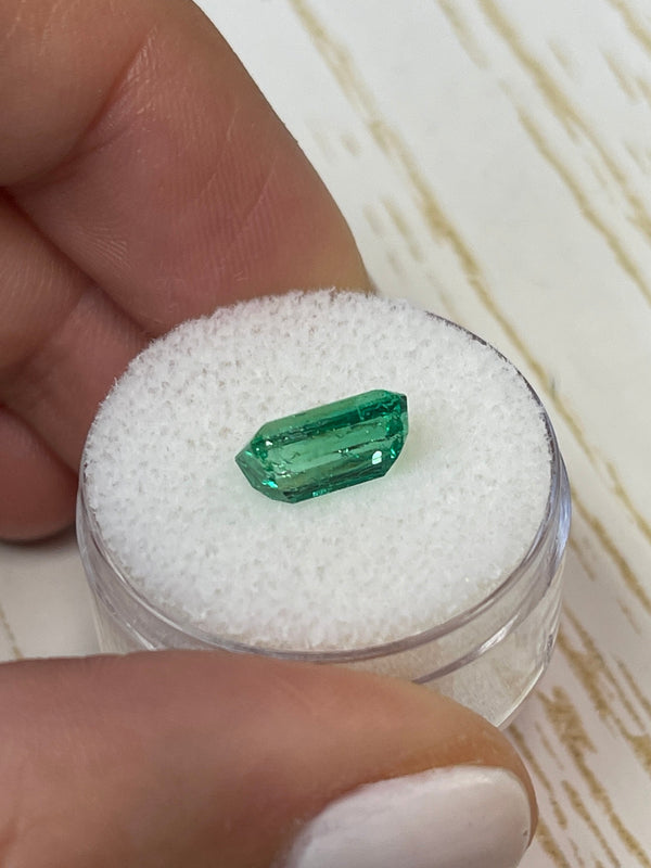 2.38 Carat 10x6 Slender Muzo Green Loose Colombian Emerald-Emerald Cut