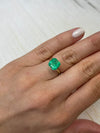 3.28 Carat 8.6x8.2 Spring Green Natural Loose Colombian Emerald-Asscher Cut