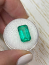 6.22 Carat 14x9 Bluish Green Emerald Cut Loose Colombian Emerald-Emerald Cut