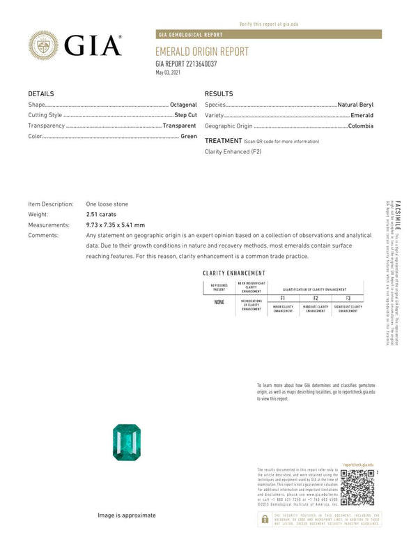 2.51 Carat GIA Certified Vivid Dark Muzo Green Natural Loose Colombian Emerald-Emerald Cut