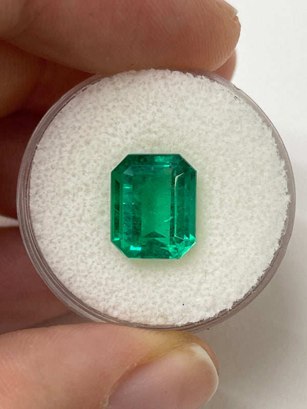 4.24 Carat 11x9 AAA+ Classic Green Natural Loose Colombian- Emerald Cut