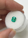 1.22 Carat 7x6 Bluish Green Natural Loose Colombian Emerald- Emerald Cut
