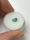 1.22 Carat 7x6 Bluish Green Natural Loose Colombian Emerald- Emerald Cut