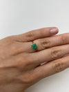 1.22 Carat 7x6 Bluish Green Natural Loose Colombian Emerald- Emerald Cut