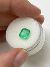 2.08 Carat Lime Yellowish Emerald Cut Natural Unset Colombian Emerald