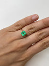 2.08 Carat Lime Yellowish Emerald Cut Natural Unset Colombian Emerald
