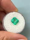 2.76 Carat 9x8 Yellowish Green Natural Loose Colombian Emerald- Asscher Cut