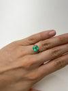 2.76 Carat 9x8 Yellowish Green Natural Loose Colombian Emerald- Asscher Cut
