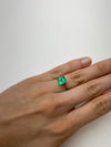 2.76 Carat 9x8 Yellowish Green Natural Loose Colombian Emerald- Asscher Cut