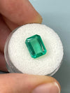 2.83 Carat 11x8 Spready Crystal Clear Green Natural Loose Colombian Emerald-Emerald Cut
