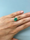 2.83 Carat 11x8 Spready Crystal Clear Green Natural Loose Colombian Emerald-Emerald Cut