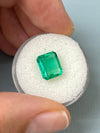 2.85 Carat 9.4x8 Crystalline Green Natural Loose Colombian Emerald- Emerald Cut