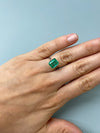 2.85 Carat 9.4x8 Crystalline Green Natural Loose Colombian Emerald- Emerald Cut