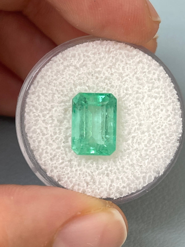 3.54 Carat 11x8 Seafoam Green Natural Loose Colombian Emerald-Emerald Cut