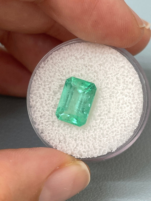3.54 Carat 11x8 Seafoam Green Natural Loose Colombian Emerald-Emerald Cut